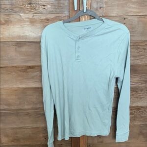 Old Navy Men's Light Blue Henley Shirt